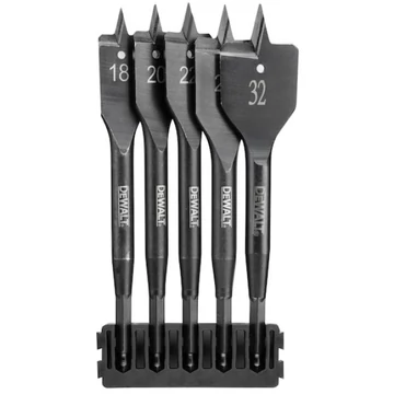 DEWALT Hegytartó, lapos fafúrók Extreme, 5db, 18-32mm