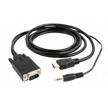Gembird A-HDMI-VGA-03-6 HDMI to VGA and audio adapter cable single port 1,8m Black