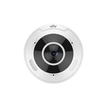 Uniview Pro 4K (8MP) halszem dómkamera, 1.8mm fix objektívvel, mikrofonnal és hangszóróval
