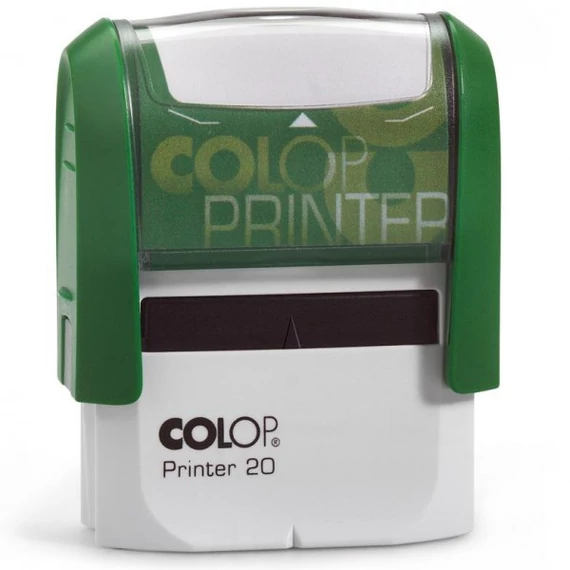 Bélyegző, COLOP "Printer 20" zöld ház/fekete párna