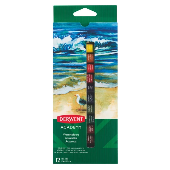 Tempera készlet, 12 darabos, 12 ml, DERWENT 