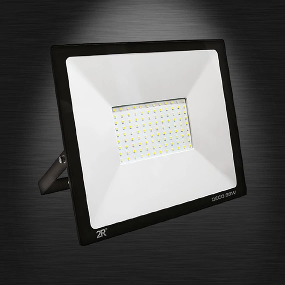 DECO LED reflektor 80W 6000K fekete