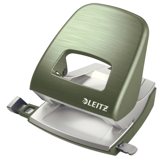 Lyukasztó, kétlyukú, 30 lap, fém, LEITZ 