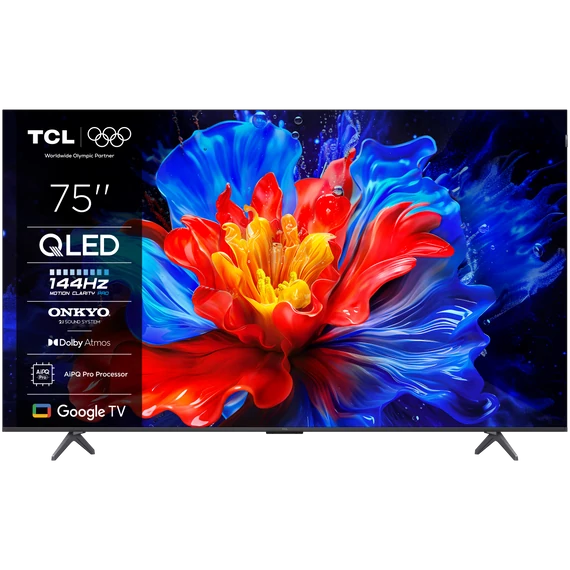 TCL 75P8K LED Televízió 189cm 4K QLED HDR Google TV