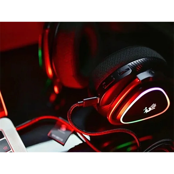 A4-Tech Bloody MR710 Multi-platform vezeték nélküli RGB fekete gamer headset