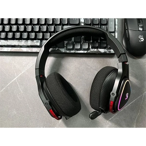 A4-Tech Bloody MR710 Multi-platform vezeték nélküli RGB fekete gamer headset