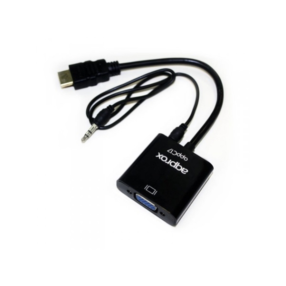 APPROX Átalakító - HDMI to VGA + AUDIO adapter