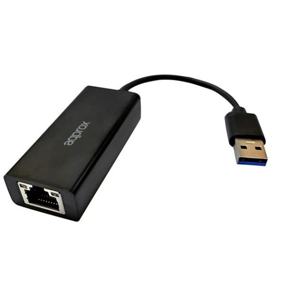 APPROX Kábel átalakító - USB3.0 to RJ45 (10/100/1000) Fekete