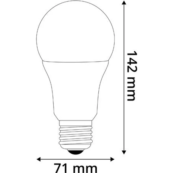 LED izzó, E27, gömb, A70, 16W, 1901lm, 3000K, AVIDE