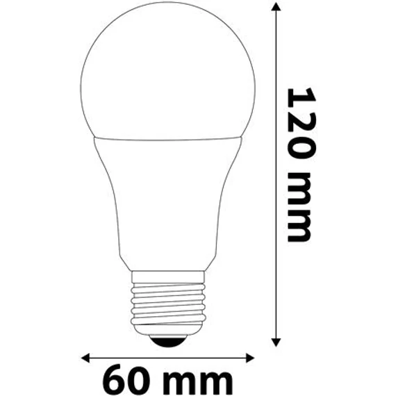 LED izzó, E27, gömb, A60, 13W, 1521lm, 6400K, AVIDE