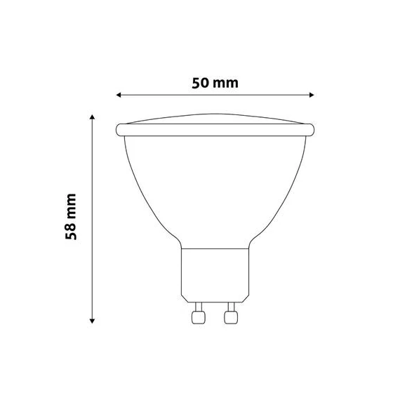 LED izzó, GU10 spot, 4W, 345lm, 4000K, AVIDE