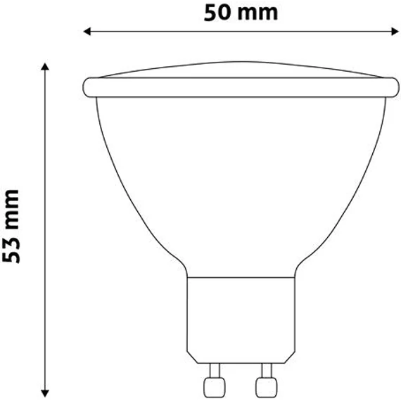 LED izzó, GU10 spot, 7W, 610lm, 3000K, AVIDE