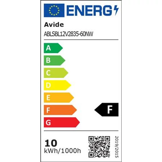 LED szalag, 2m, 120 LED, 4,8W, 960lm, fehér, 4000K, AVIDE