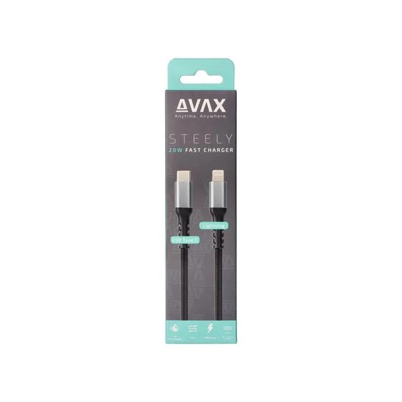 Töltőkábel, USB-C - USB-C, 27W, 1 m, AVAX 