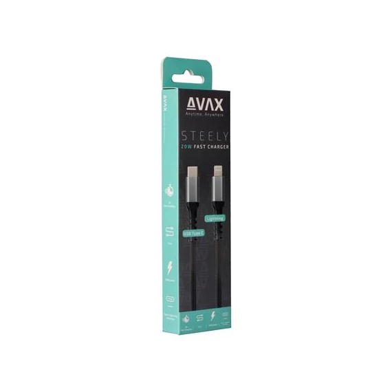 Töltőkábel, USB-C - USB-C, 27W, 1 m, AVAX 