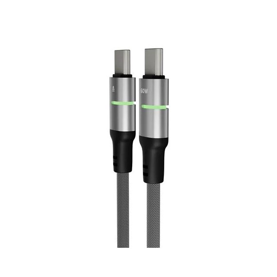 Töltőkábel, USB-C - USB-C, 60W, 1 m, AVAX 