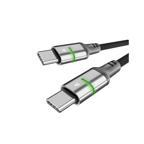 Töltőkábel, USB-C - USB-C, 60W, 1 m, AVAX 