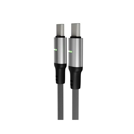 Töltőkábel, USB-C - USB-C, 60W, 2 m, AVAX 