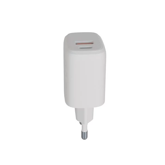 Hálózati töltő, USB-A + USB-C, 12W, AVAX 