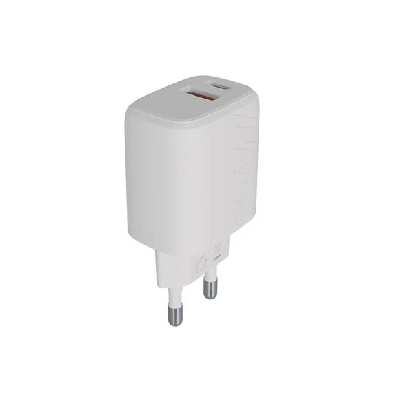 Hálózati töltő, USB-A + USB-C, 12W, AVAX 