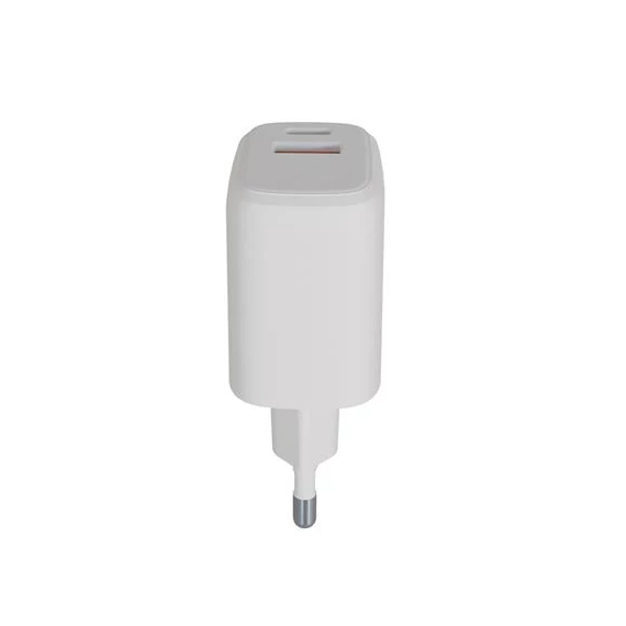 Hálózati töltő, USB-A + USB-C, 12W, AVAX 