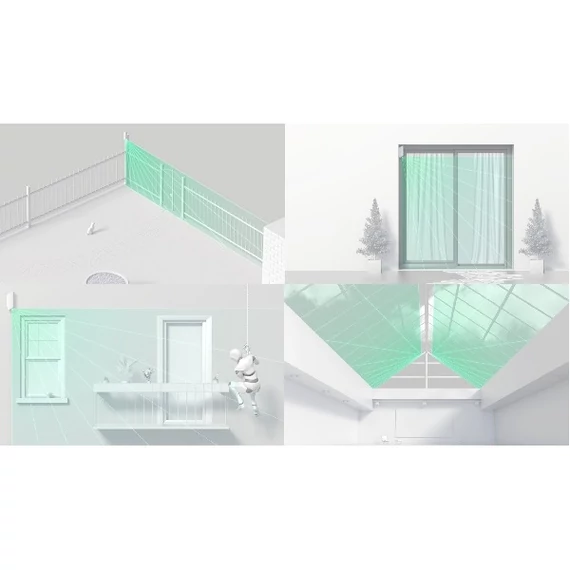 Ajax MotionProtect Curtain WH vezetéknélküli kültéri fehér függöny infra mozgásérzékelő