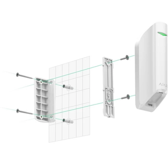 Ajax MotionProtect Curtain WH vezetéknélküli kültéri fehér függöny infra mozgásérzékelő