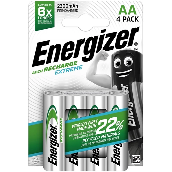 Tölthető elem, AA ceruza, 4x2300 mAh, előtöltött, ENERGIZER 
