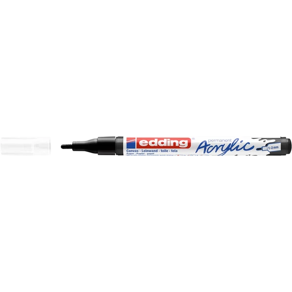 Akril marker 1-2mm, Edding 5300 fekete