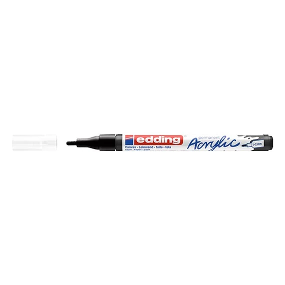 Akril marker 1-2mm, Edding 5300 fekete