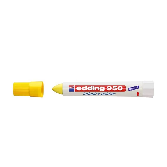Jelölő marker, 10 mm, kúpos, EDDING "950", sárga