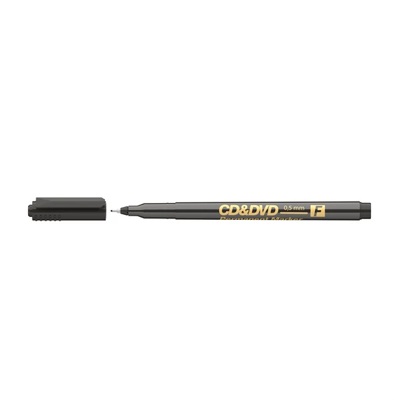 Alkoholos marker, CD/DVD, 0,5 mm, ICO, fekete