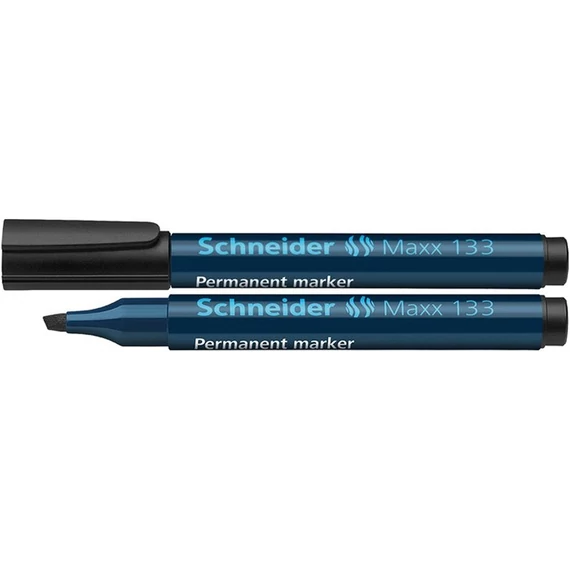 Alkoholos marker, 1-4 mm, vágott, SCHNEIDER "Maxx 133", fekete