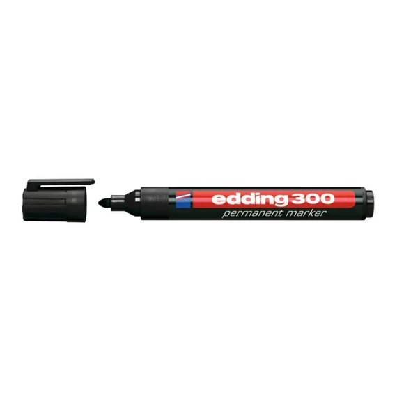 Alkoholos marker, 1,5-3 mm, kúpos, EDDING "300", fekete