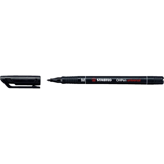 Alkoholos marker, 1 mm, STABILO "OHPen M", fekete