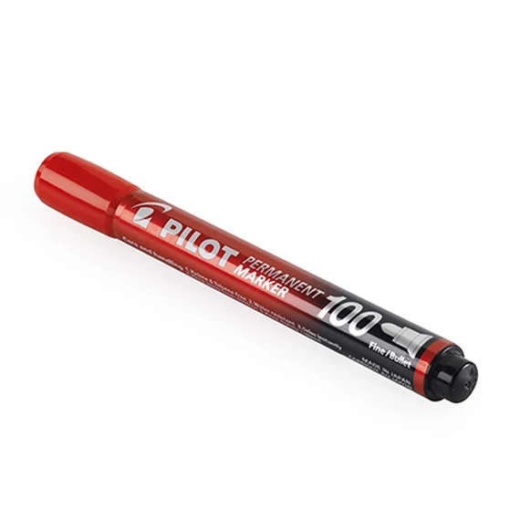 Alkoholos marker, 1-4,5 mm, kúpos, PILOT "Permanent Marker 100", piros