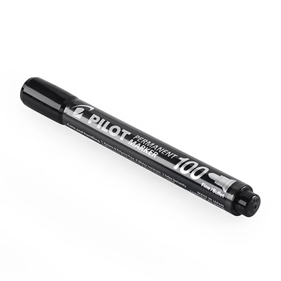 Alkoholos marker, 1-4,5 mm, kúpos, PILOT "Permanent Marker 100", fekete