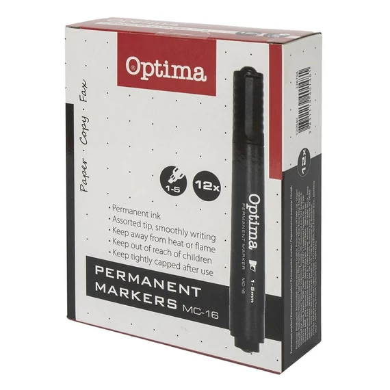 Alkoholos marker OPTIMA vágott fekete
