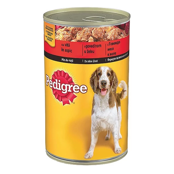Állateledel konzerv PEDIGREE kutyáknak (marhahús) 400g