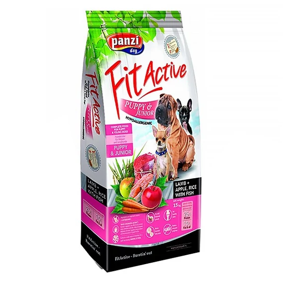 Állateledel száraz PANZI FitActive Hypoallergén junior kutyáknak bárányhússal 4kg