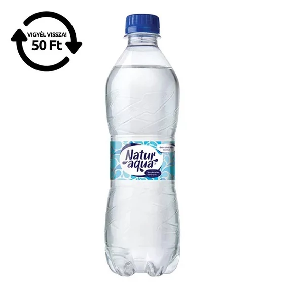 Ásványvíz, szénsavas, NATUR AQUA, 0,5 l
