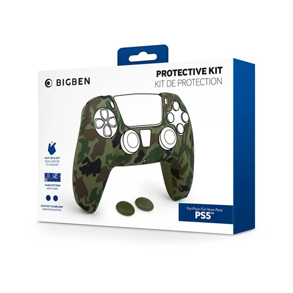 BIGBEN PS5 DualSense Protective Kit terepmintás szilikon kontrollervédő