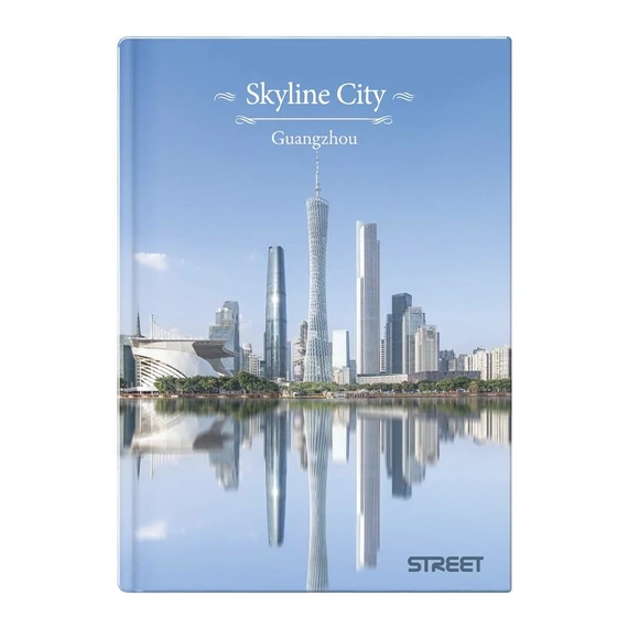 Beírókönyv kockás STREET A/4 96 lapos Skyline keményfedelű vegyes mintákkal