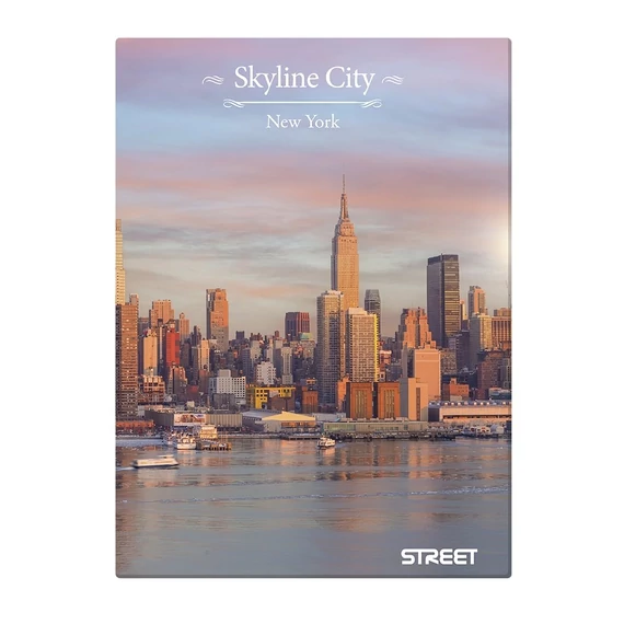 Beírókönyv kockás STREET A/4 96 lapos Skyline keményfedelű vegyes mintákkal