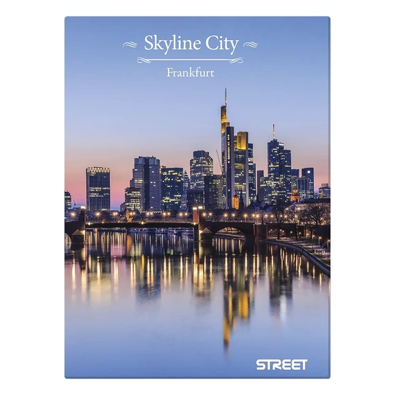 Beírókönyv kockás STREET A/4 96 lapos Skyline keményfedelű vegyes mintákkal