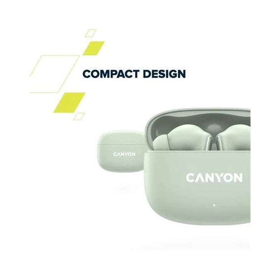Fülhallgató, TWS vezeték nélküli, Bluetooth 5.4, CANYON 