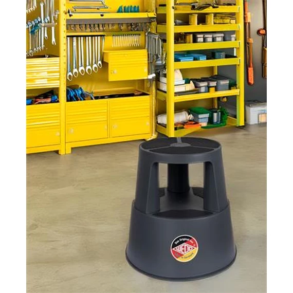 Gurulós polipropilén zsámoly, WEDO, sötétszürke