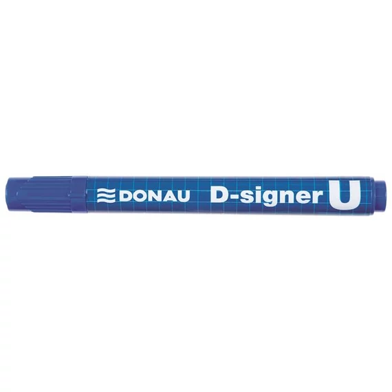 Alkoholos marker, 2-4 mm, kúpos, DONAU "D-signer U", kék