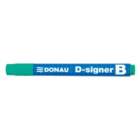 Táblamarker, 2-4 mm, kúpos, DONAU "D-signer B", zöld