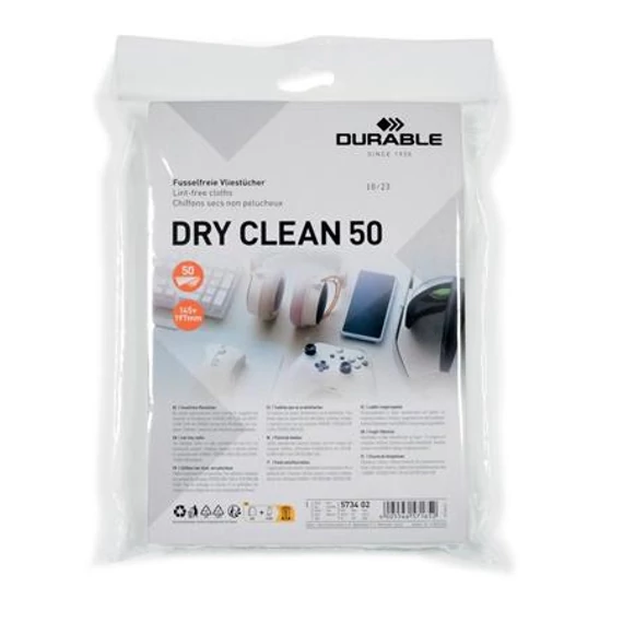 Tisztítókendő, képernyőhöz, 50 db, DURABLE 